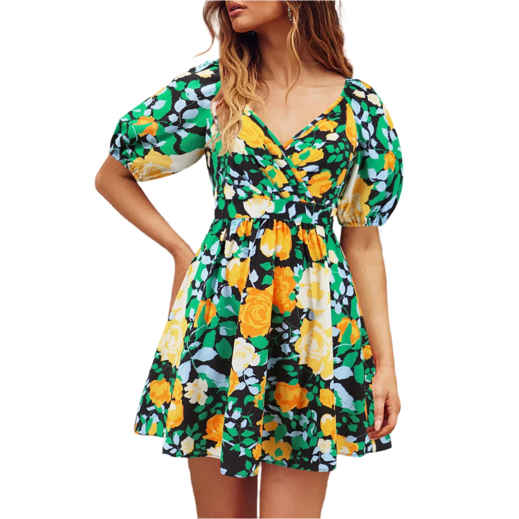 Lantern Sleeve Dress - ThreeSixty Trend