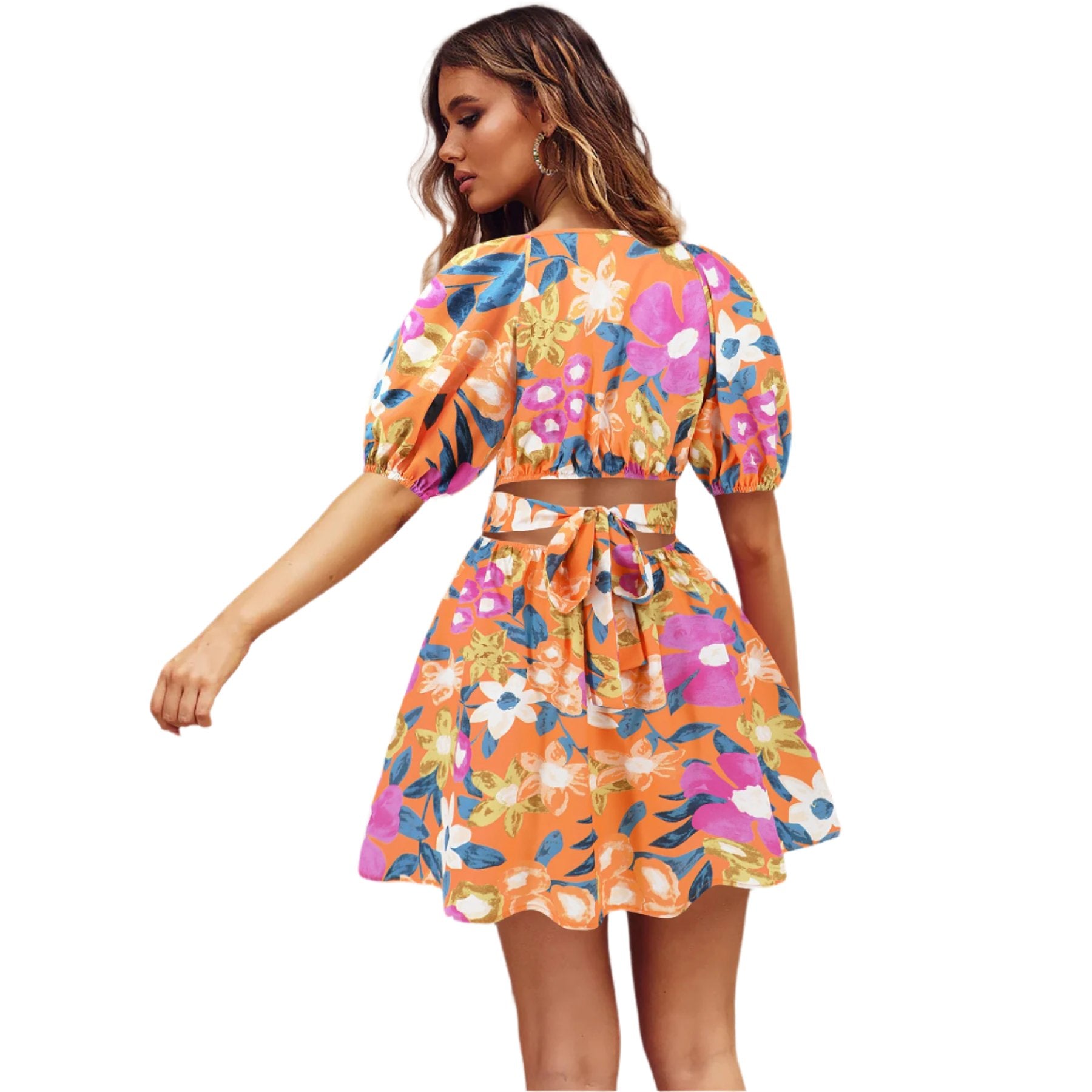 Lantern Sleeve Dress - ThreeSixty Trend