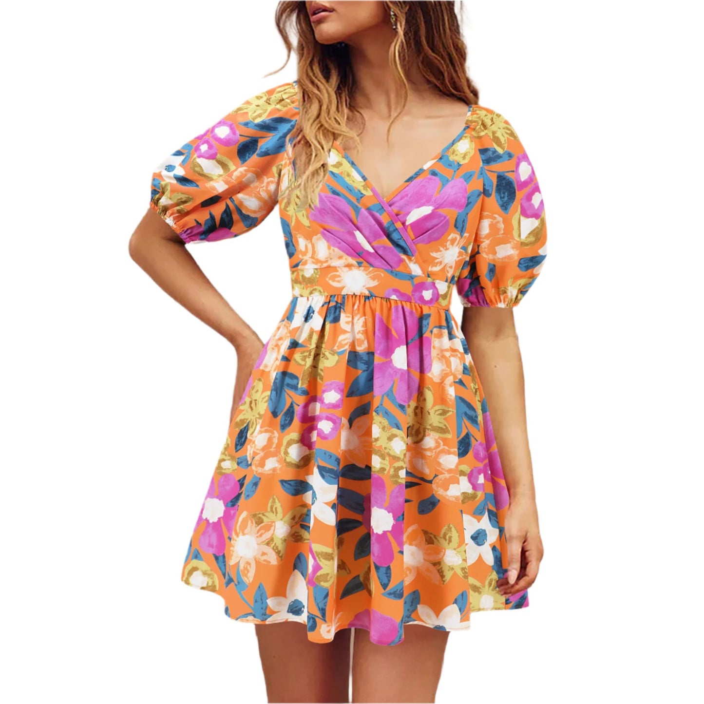 Lantern Sleeve Dress - ThreeSixty Trend