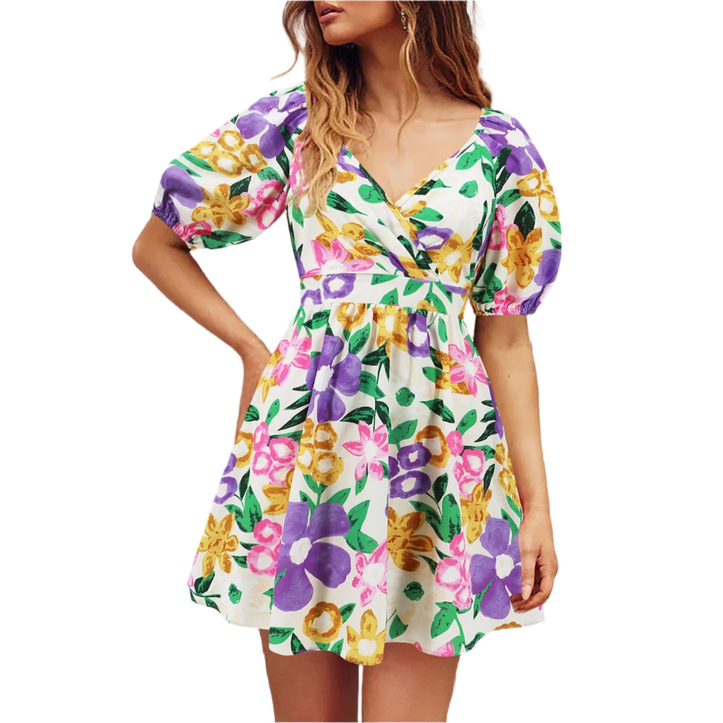 Lantern Sleeve Dress - ThreeSixty Trend